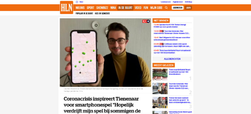 Lorentius in de pers | Coronacrisis inspireert Tienenaar voor smartphonespel