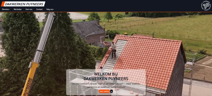 Lorentius website | Dakwerken Puyneers